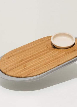 BergHoff Leo Two-Sided Bamboo Tapas Cutting Board with Tray