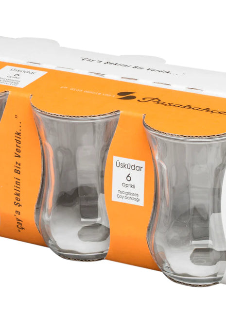 Pasabahce Uskudar Tea Glass (Set of 6) Optic, 120ml