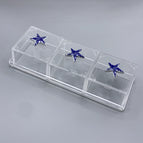 White Rim Knob / 3 Same Height Box Set with Tray (30*10*6) cm