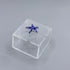 Zee Designs Plexi Glass Bleu-Blanc Porcelain Knob Box