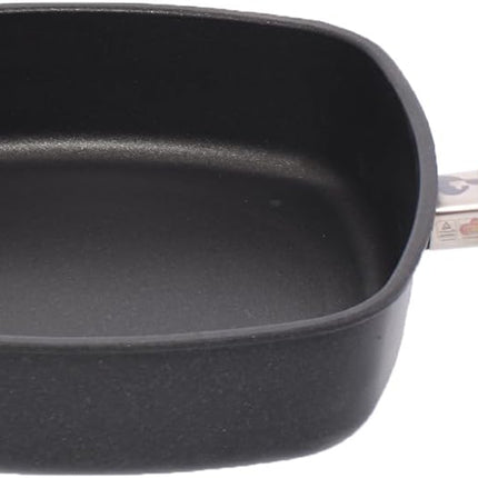 First Titanium Square Pan with Long Handle and Side Handle, 28 x 28 cm