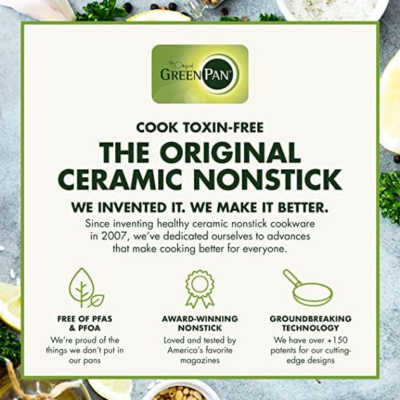 GreenPan Mayflower Ceramic Nonstick, 20cm and 24cm Frying Pan Skillet Set