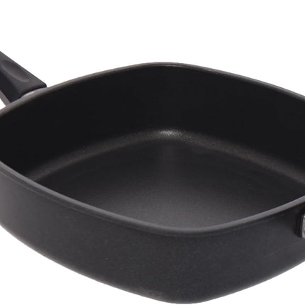 First Titanium Square Pan with Long Handle and Side Handle, 28 x 28 cm