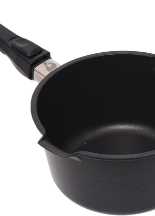 First Titanium Milk and Sauce Pot with Two Spouts and Removable Handle