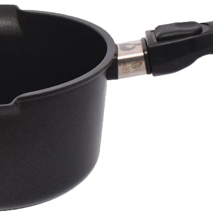 First Titanium Milk and Sauce Pot with Two Spouts and Removable Handle
