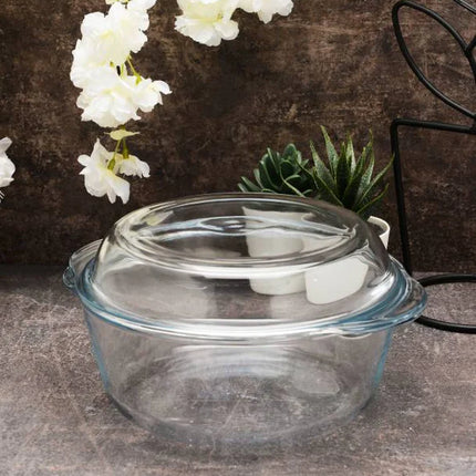 Borcam Round Casserole with Cover - 21.8x18.7cm
