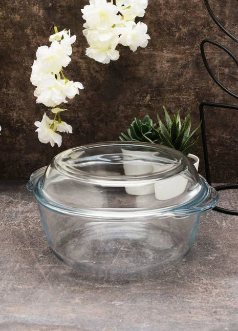 Borcam Round Casserole with Cover - 21.8x18.7cm