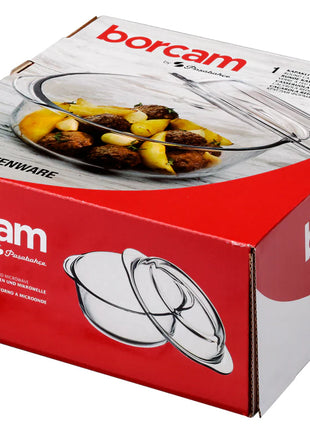 Borcam Round Casserole with Cover - 21.8x18.7cm