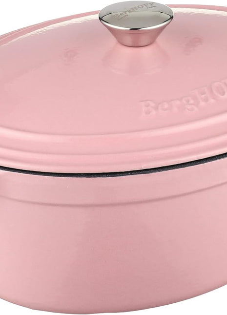 BergHoff Ron 29cmx23cm Cast Iron Oval Casserole Pink