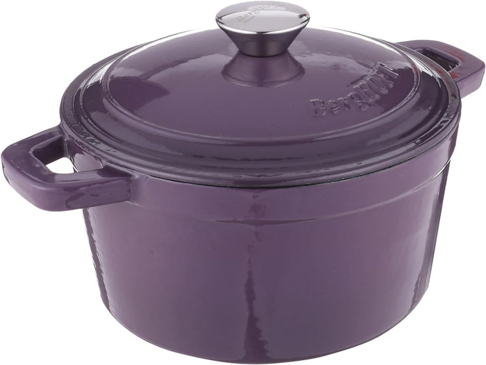 BergHoff Ron 21cm Cast Iron Round Dutch Oven Purple