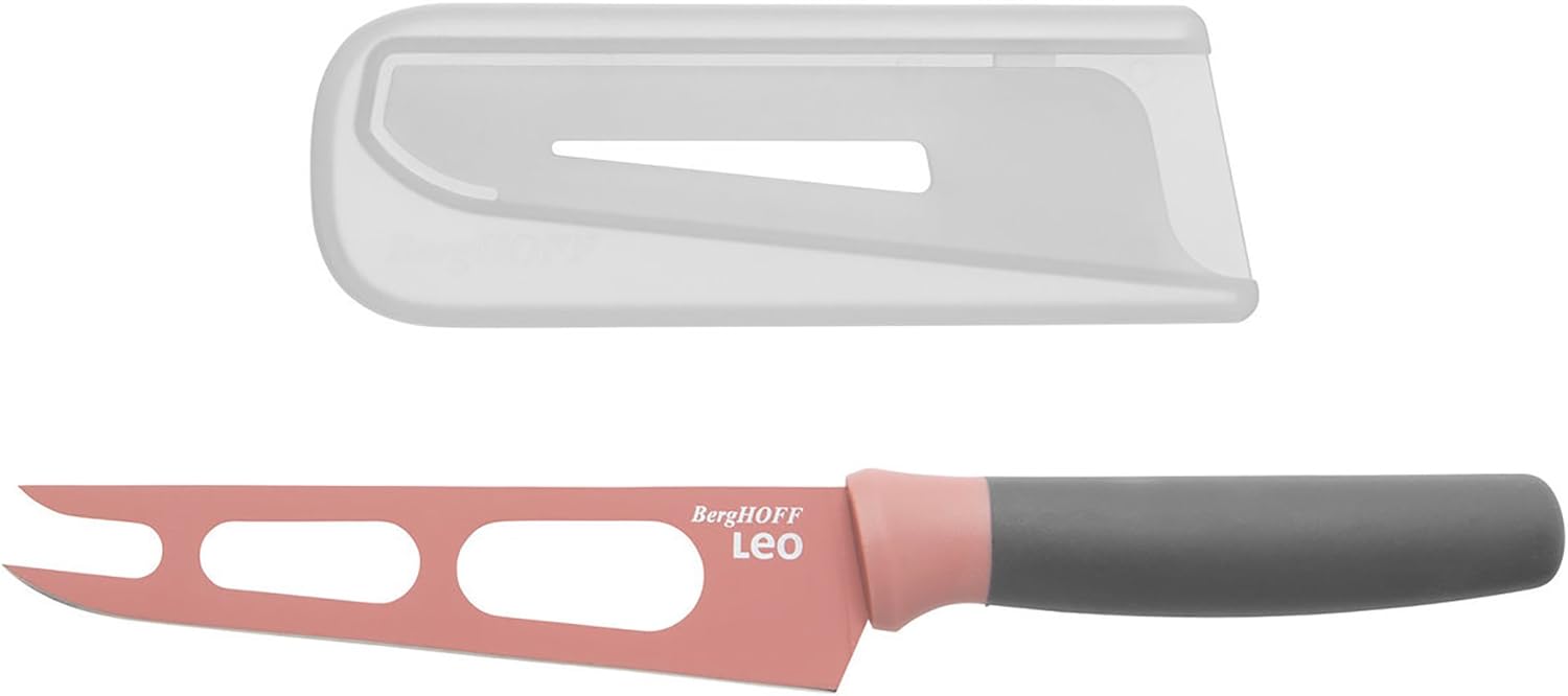 BergHoff Leo 5" Stainless Steel Cheese Knife, Pink