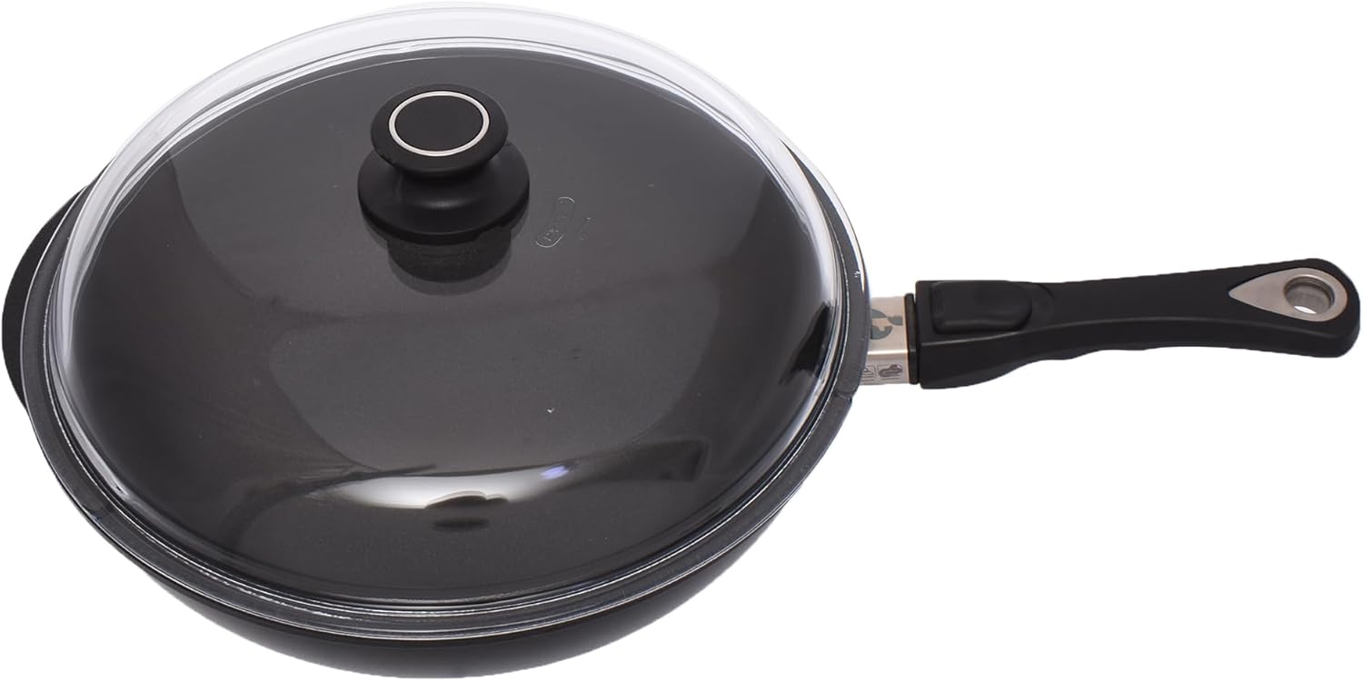 First Titanium Pan First Titanium Wok Pan with Removable Handle, 3 Liter Capacity, 32 cm ...