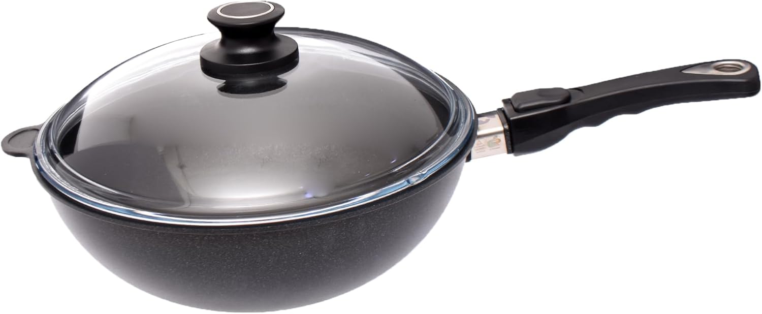 First Titanium Wok Pan with Removable Handle 28 cm