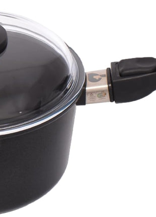 First Titanium Milk and Sauce Pot with Two Spouts and Removable Handle