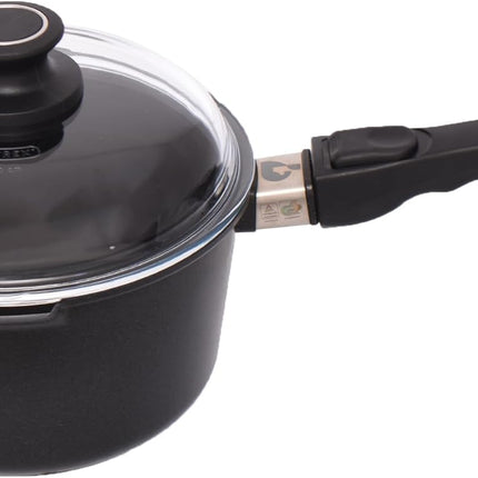 First Titanium Milk and Sauce Pot with Two Spouts and Removable Handle
