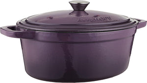 BergHoff Ron 29cmx23cm Cast Iron Oval Casserole Purple