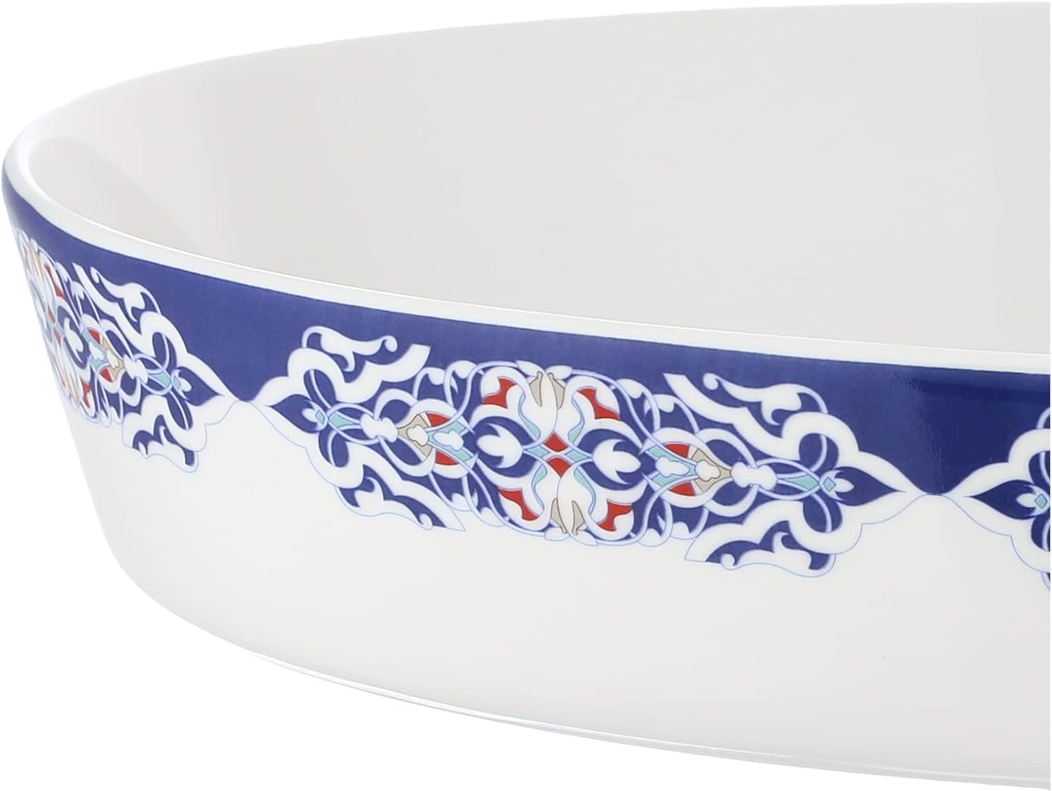 FM Rosa Khayameya Blue Big Oval Porcelain casserole 38 cm