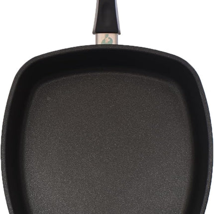 First Titanium Square Pan with Long Handle and Side Handle, 28 x 28 cm