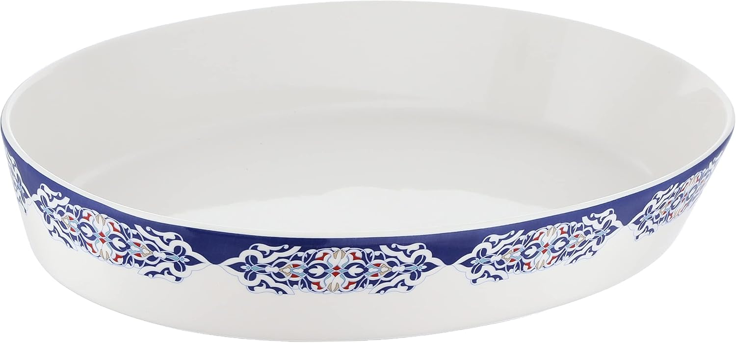 FM Rosa Khayameya Blue Big Oval Porcelain casserole 38 cm