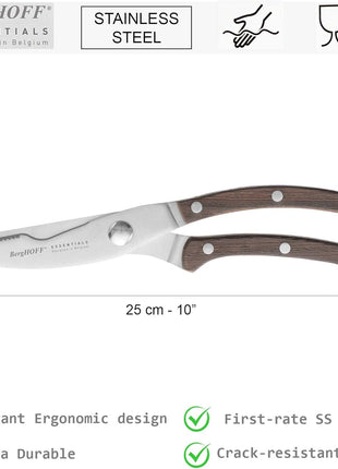 BergHoff Essentials Poultry Shears with Dark Wooden Handle