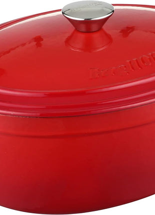 BergHoff Ron 34cmx25.5cm Cast Iron Oval Casserole Red
