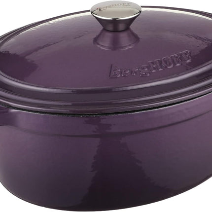 BergHoff Ron 29cmx23cm Cast Iron Oval Casserole Purple