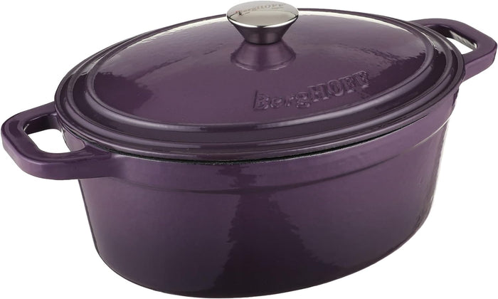 BergHoff Ron 29cmx23cm Cast Iron Oval Casserole Purple