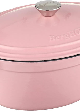 BergHoff Ron 34cmx25.5cm Cast Iron Oval Casserole Pink