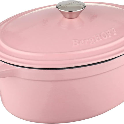 BergHoff Ron 34cmx25.5cm Cast Iron Oval Casserole Pink