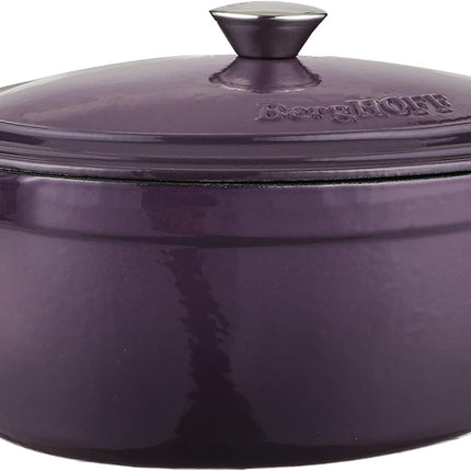 BergHoff Ron 34cmx25.5cm Cast Iron Oval Casserole Purple
