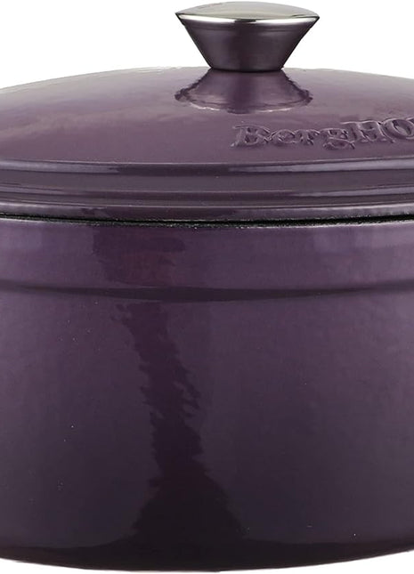 BergHoff Ron 34cmx25.5cm Cast Iron Oval Casserole Purple