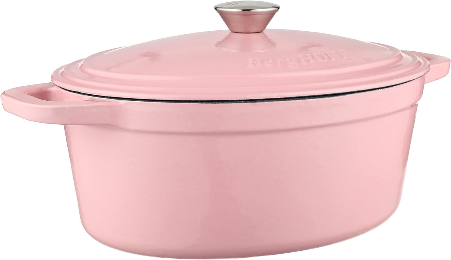 BergHoff Ron 34cmx25.5cm Cast Iron Oval Casserole Pink