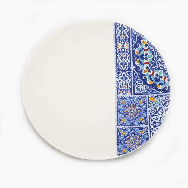 FM Rosa Porcelain Khayameya Blue Dinner Plate 27 cm