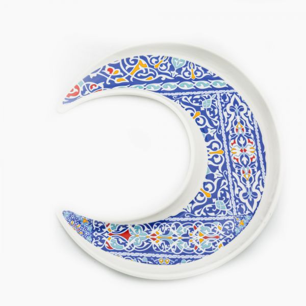 FM Rosa Khayameya Blue Crescent Serving Plate