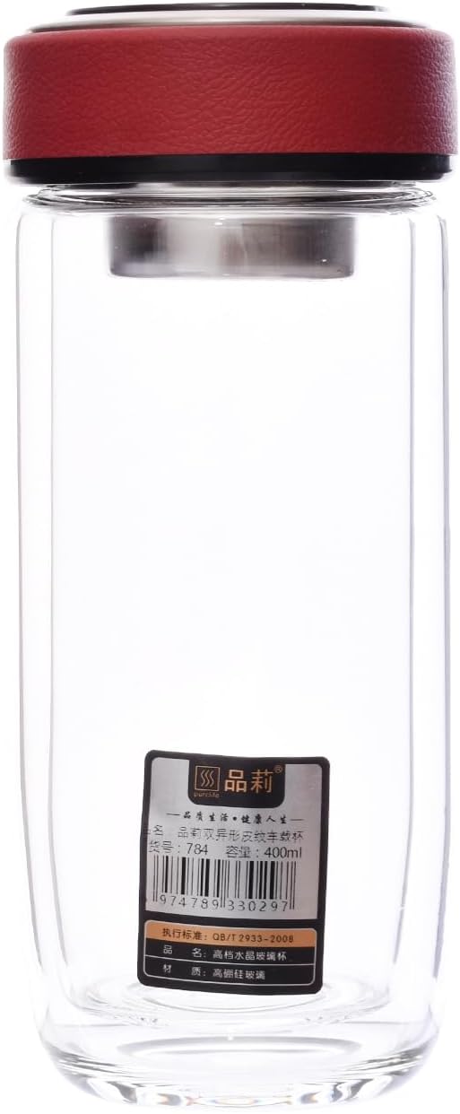 Thermos 400ml Hard Glass with Vacuum Cap