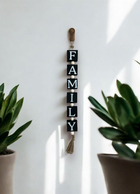 The Words Co Family Square blocks Black