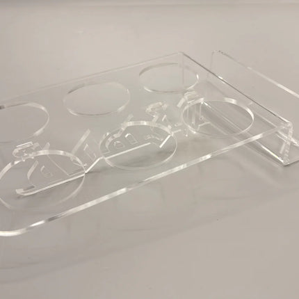 Zee Designs Plexi Glass Arabic Coffee Cup with Coaster/Napkin Holder