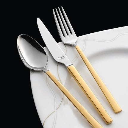 Hisar Milano Gold Cutlery Set (42 Pcs) Mirror