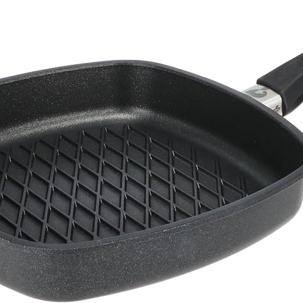 First Titanium BBQ Grilling Surface Flat Square Pan with Removable Handle, 28 x 28 cm