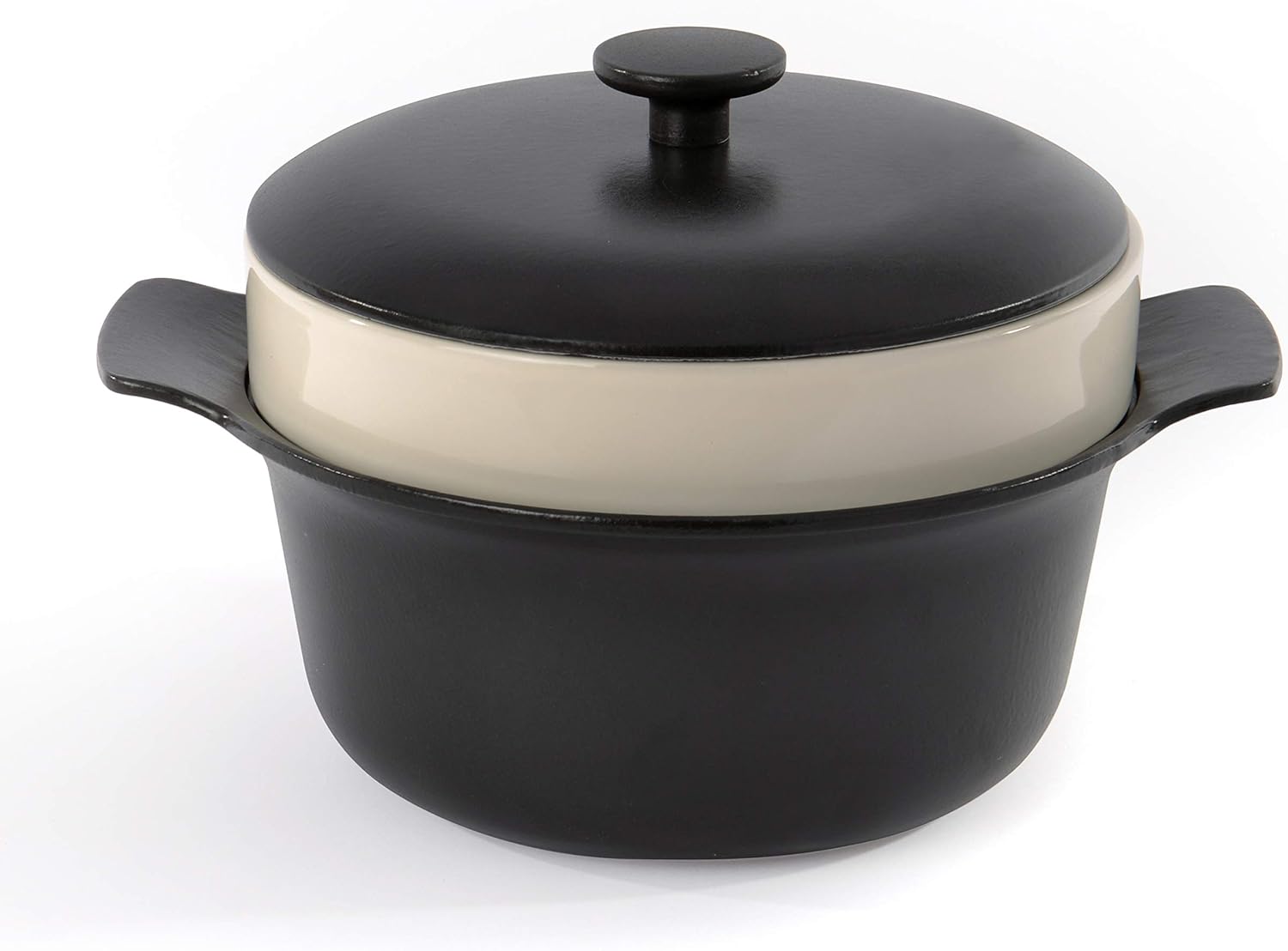 BergHoff Ron Covered stockpot cast iron black 24 cm