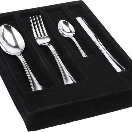 Inoxriv Elegance Cutlery Set in Book Packaging 48-Pieces Set, Silver