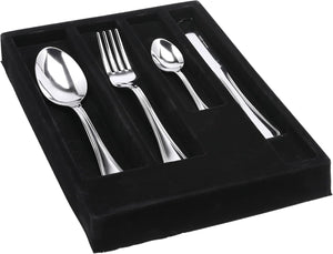 Inoxriv Elegance Cutlery Set in Book Packaging 48-Pieces Set, Silver