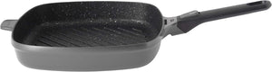 BergHoff Gem Square Grill Pan with Detachable Handle Grey 28 cm