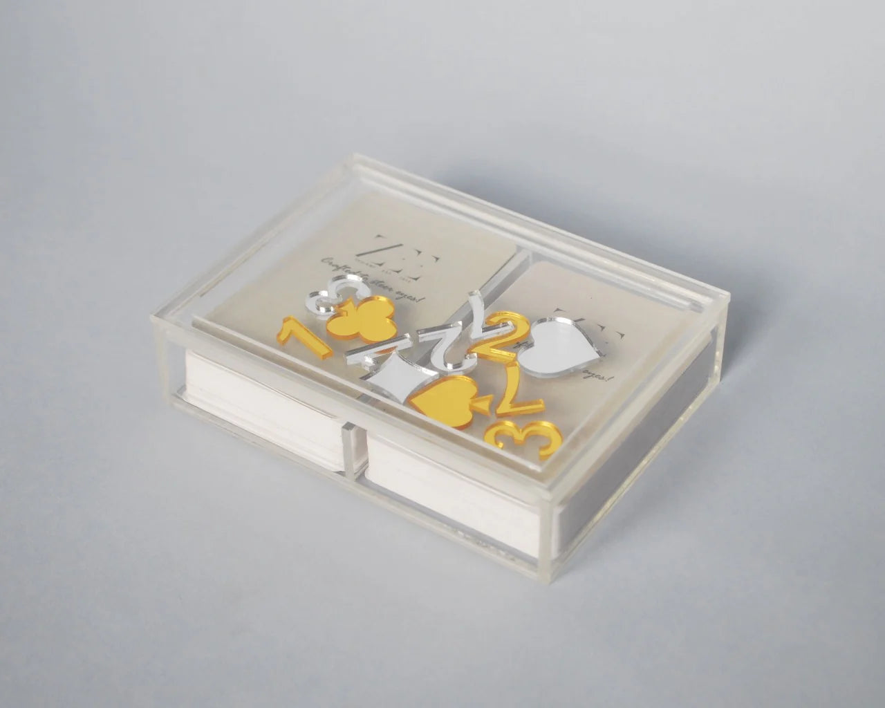 Zee Designs Plexiglass Playing Cards Box