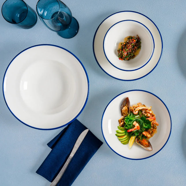 Bonna Linea Blue Dinner Set - 28 Pieces for 6 People