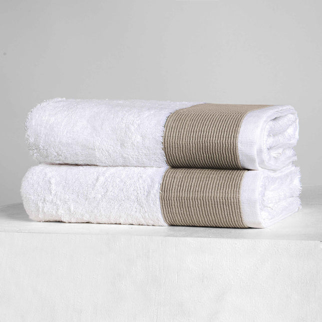 J Linens Bamboo Hand towel set Beige