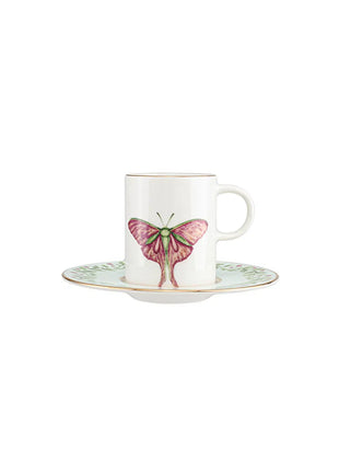 Porland Mirroring Coffee Cup & Saucer Set - 85ml, 12 Pieces