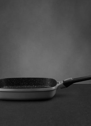 BergHoff Gem Square Grill Pan with Detachable Handle Grey 28 cm