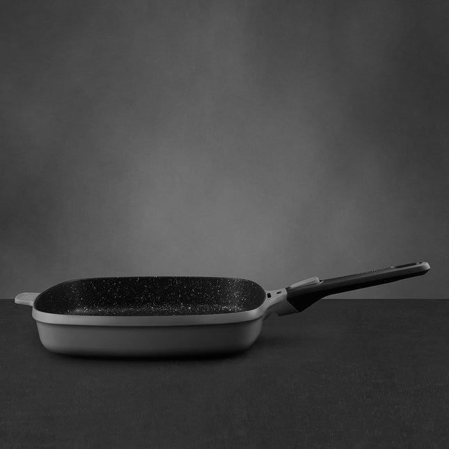 BergHoff Gem Square Grill Pan with Detachable Handle Grey 28 cm
