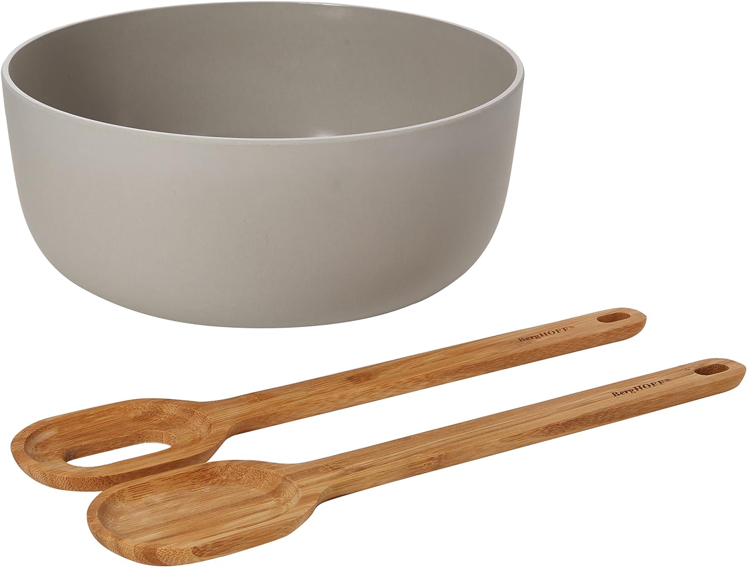 BergHoff Leo 3 Pcs Salad Bowl Set with Bamboo Servers